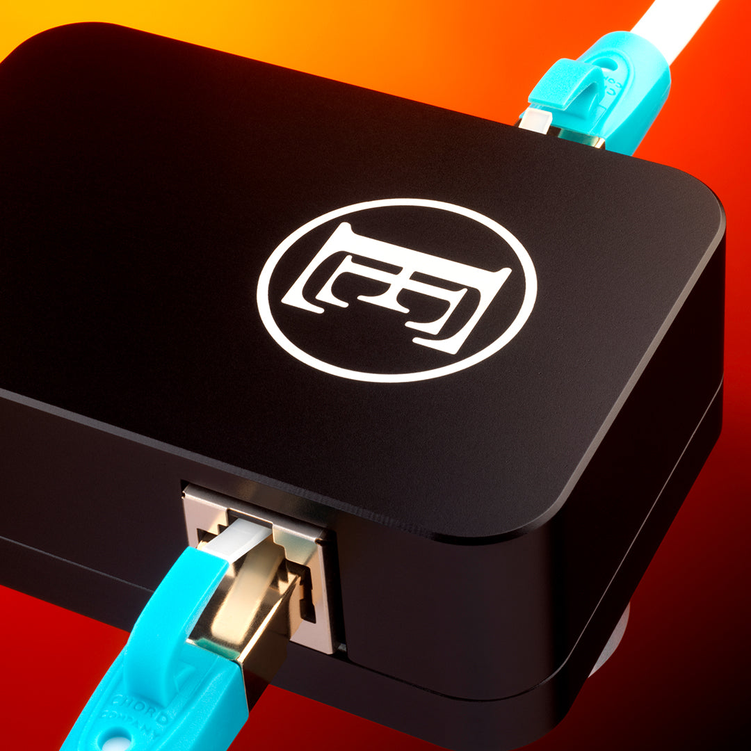 Chord Company network switches and ethernet filters optimized for audiophile audio systems.