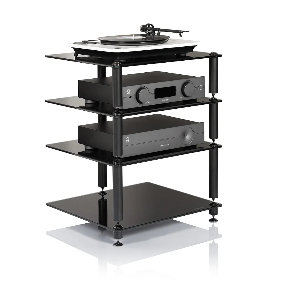 NORSTONE Bergen 2 Hi-Fi Audio Rack with audio equipment