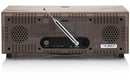 All-in-one Tivoli Music System BT, walnut/beige finish, rear view. 