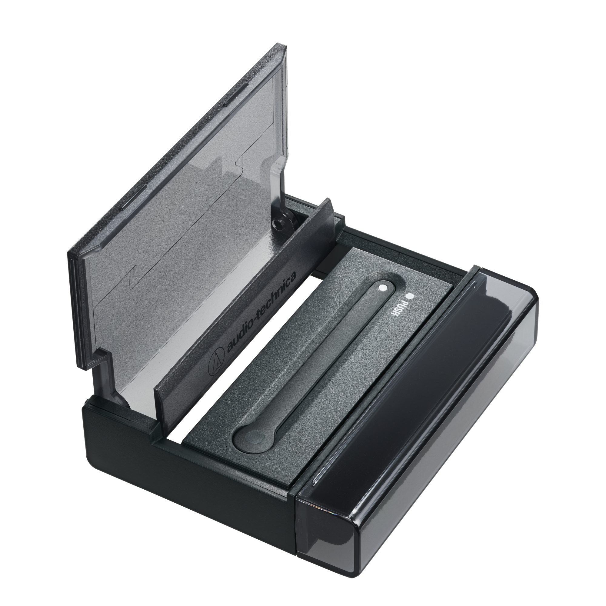 Outil de nettoyage Audio Technica avec support pour pochettes de disques, Art et Son