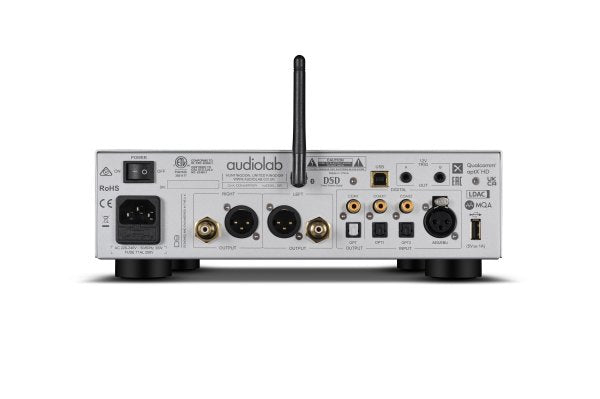 Audiolab D9 DAC silver, rear view, ArtetSon
