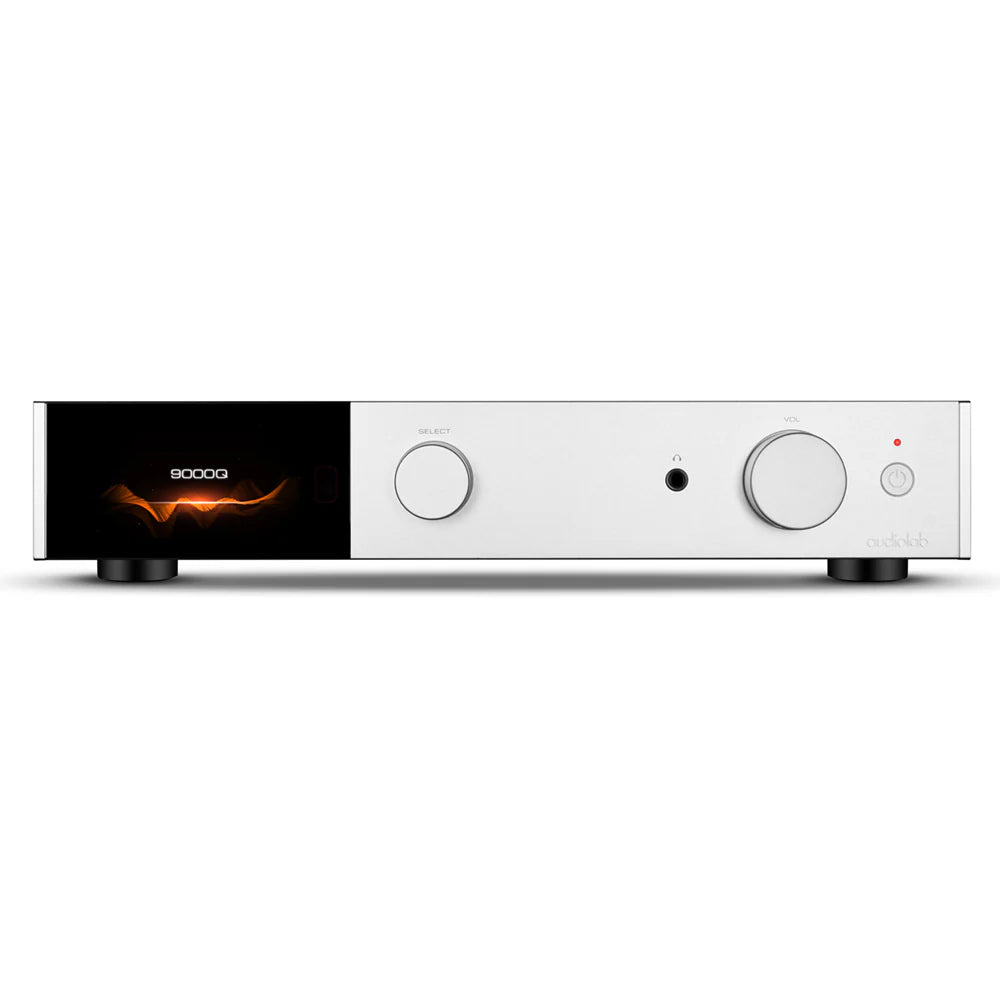 Audiolab 9000Q Preamplifier, front view, silver finish, Art et Son