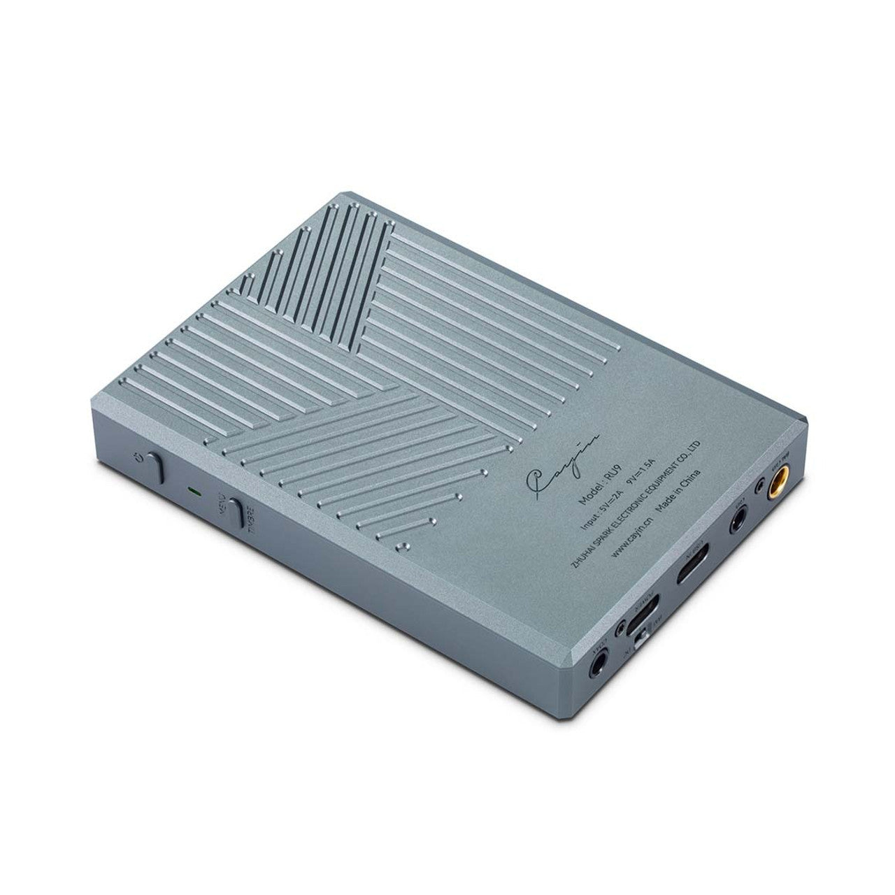 Cayin RU9 Portable Vacuum Tube DAC & Headphone Amp, back view, Art et Son