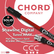 Chord Company Shawline Digital Tuned ARAY RCA/BNC Audio Interconnect, solid core conductors, packaging