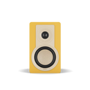 DALI-KUPID_bookshelf speaker, Golden-Yellow colour_front, Art et Son