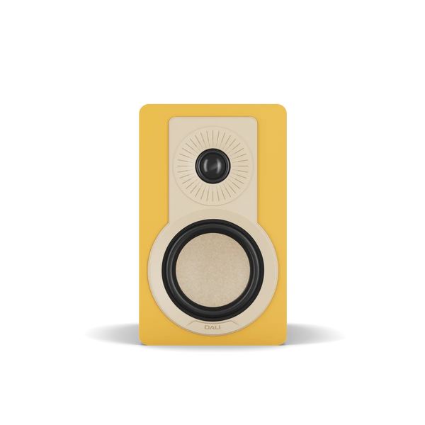 DALI-KUPID_bookshelf speaker, Golden-Yellow colour_front, Art et Son
