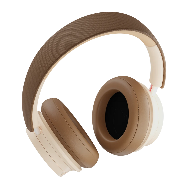 Dali IO-8 Wireless Noise Cancelling Headphones, Caramel White, side top view, Art et Son