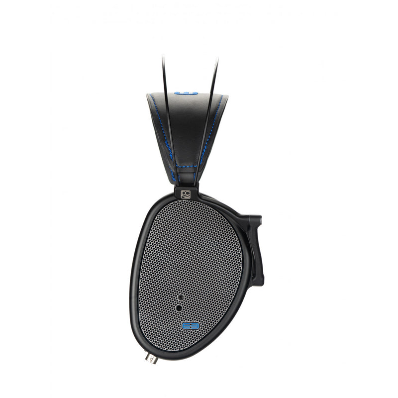Dan Clark Audio E3 planar magnetic, closed back, ultra high performance headphone, side view