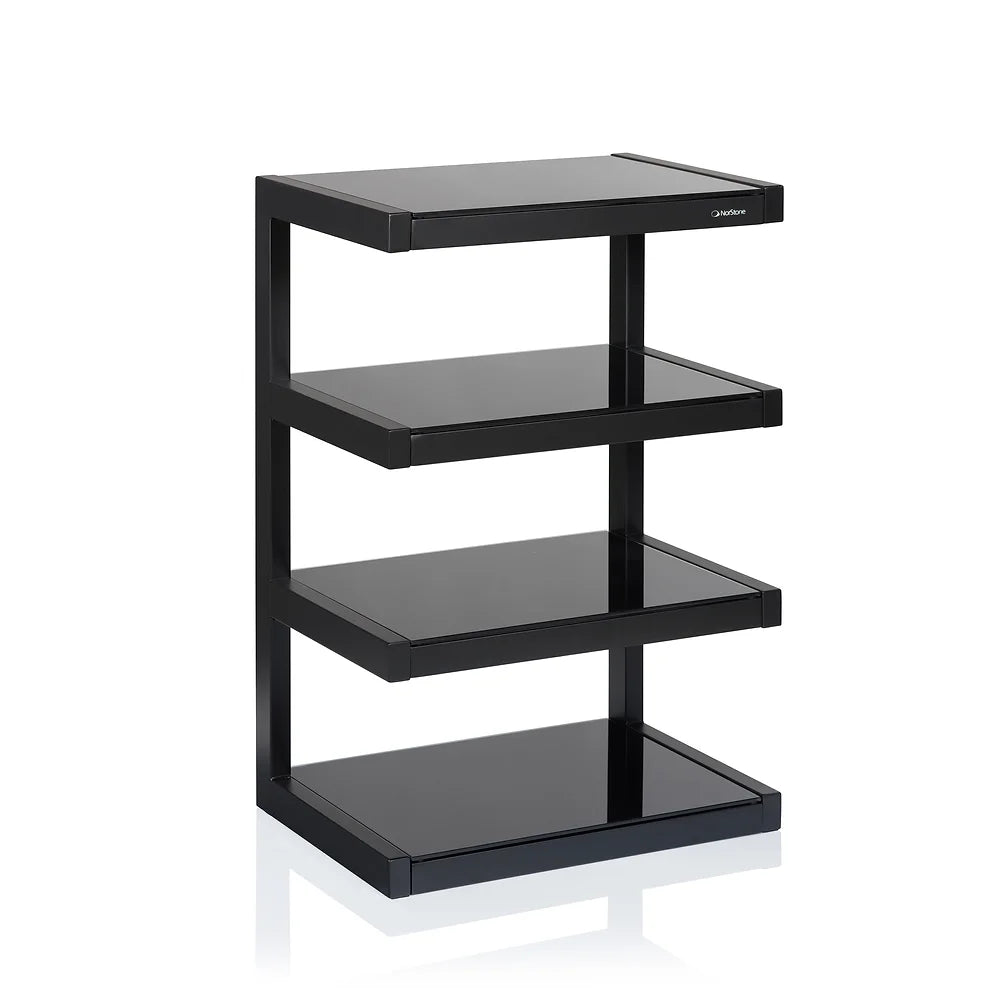 NORSTONE Esse Hi Fi Rack in black with black glass shelves