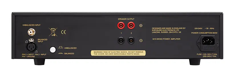 Exposure 5010 Mono Power Amplifier, rear view, Art et Son