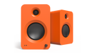 Kanto REN Powered Speaker System, matte orange, front view