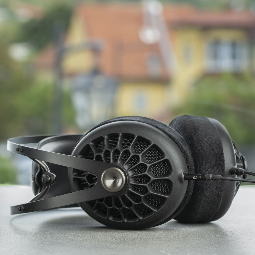 Meze 105 AER Open-Back Headphones in situ