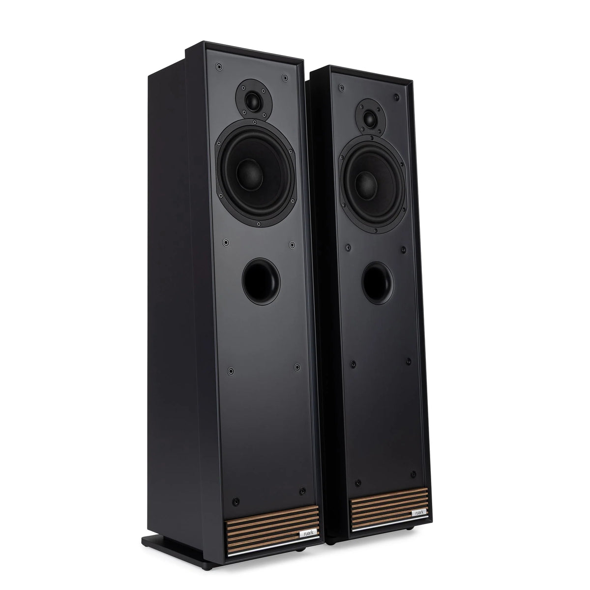 Ruark-Talisman-R floorstanding speakers,  charcoal finish, side view, Art et Son