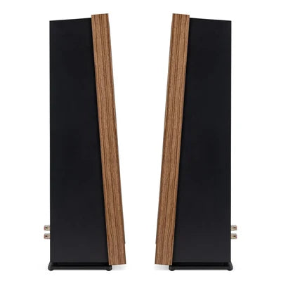 Ruark-Talisman-R floorstanding speakers, fused walnut finish, side panel view, Art et Son