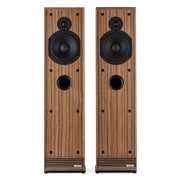 Ruark-Talisman-R floorstanding speakers,  fused walnut, front view, Art et Son