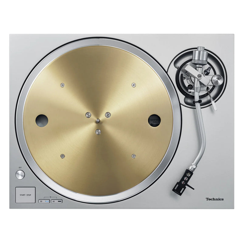 Technics SL-1300G, argent, vue supérieure du plateau