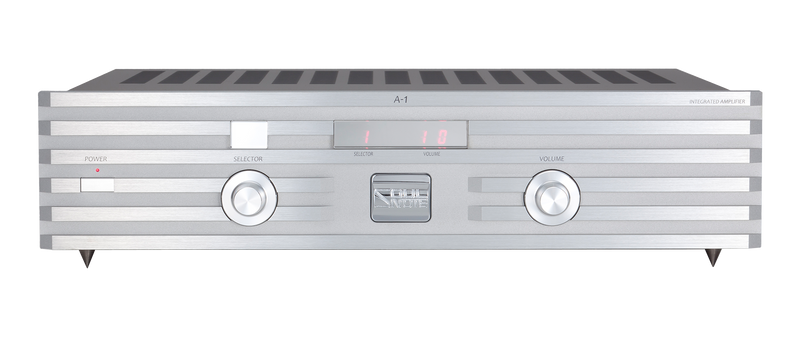 Soulnote A1 Integrated Amplifier, silver finish, front view