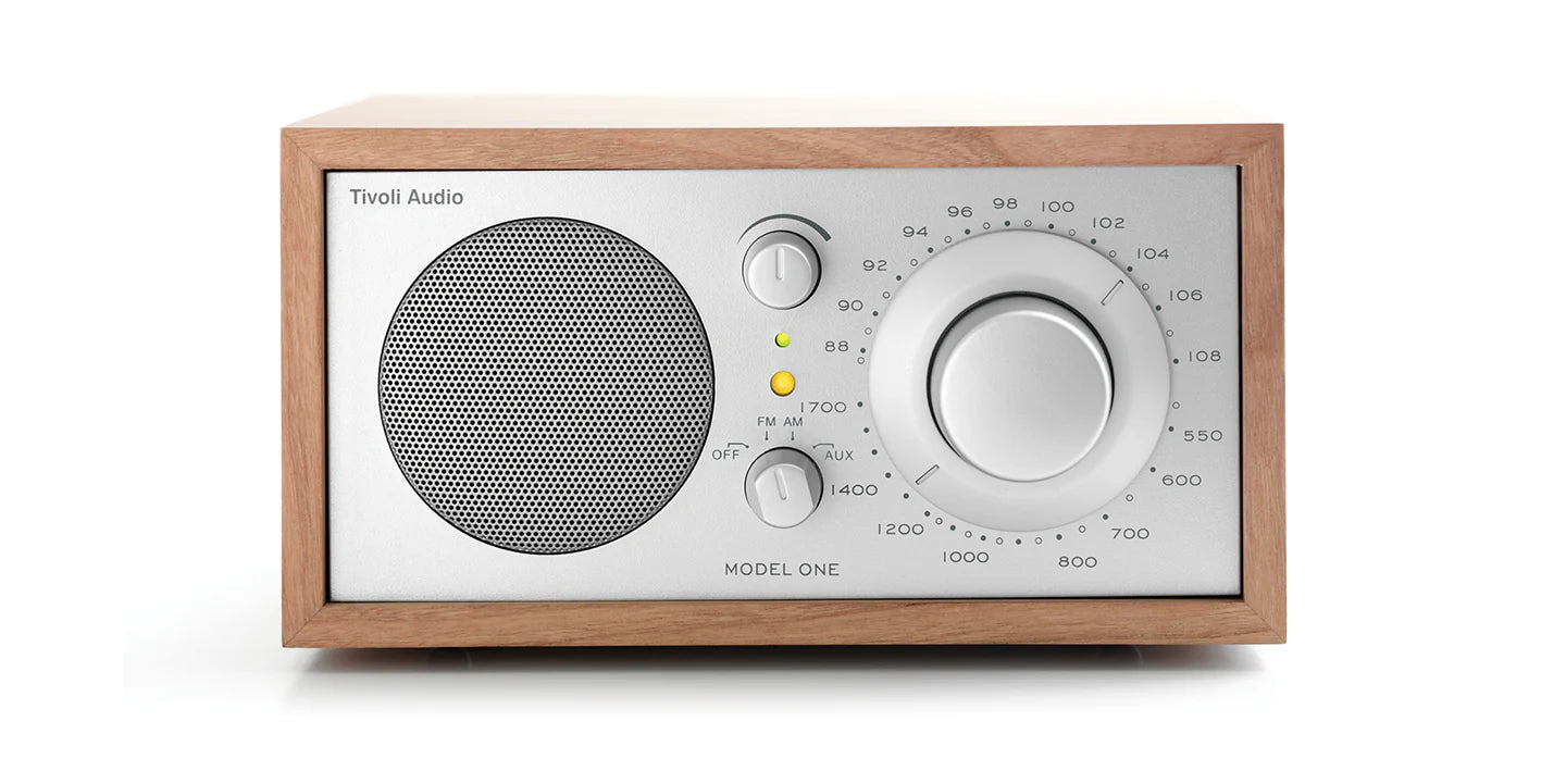 Tivoli Model One, Cherry/Silver front view, Art et Son