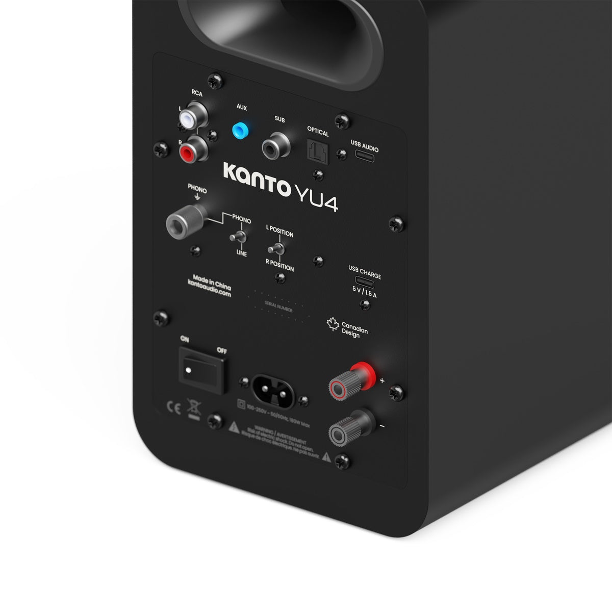 Kanto YU4 (2nd Gen) Powered Speakers w/Bluetooth, Phono Preamp and USB-C (pr)