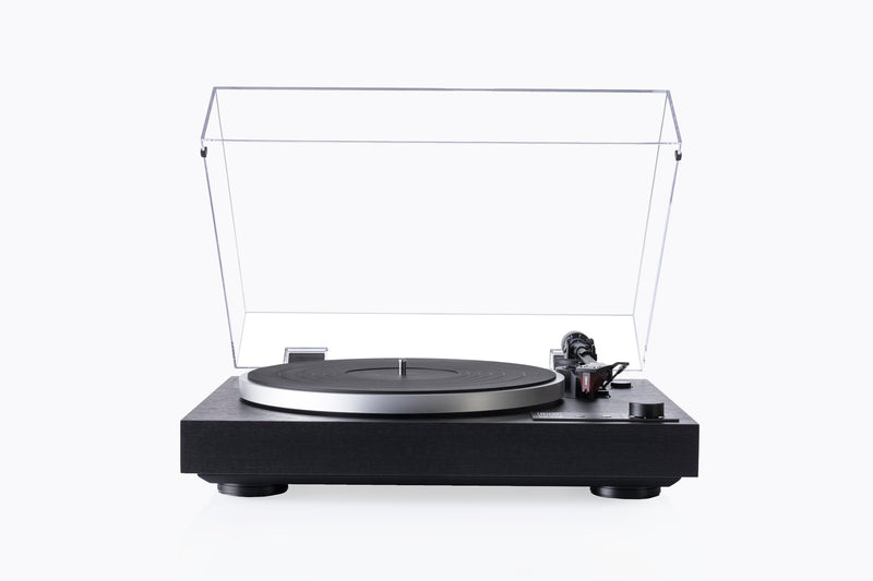 Dual CS 429 Fully Automatic Turntable front view with cover open