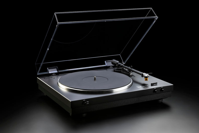 Dual CS 329 Fully Automatic Turntable side view with dust cover open