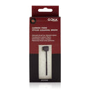 Smooth brush for stylus cleaning with conductive carbon fibres. Eliminates static charges and removes finest dust particles.