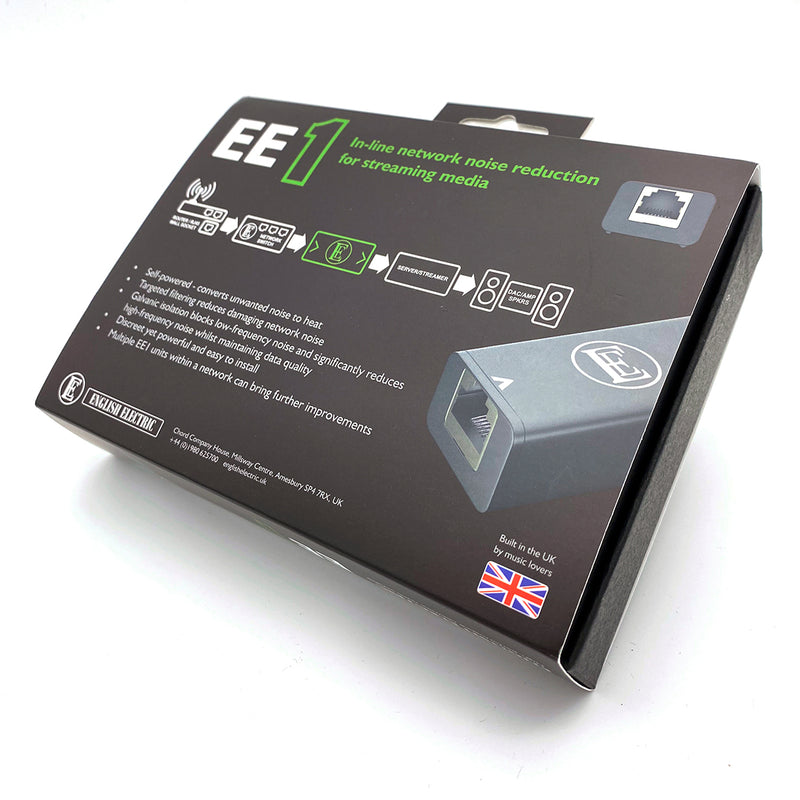 Chord Company English Electric EE1 Network Noise Isolator vue arrière de la boîte