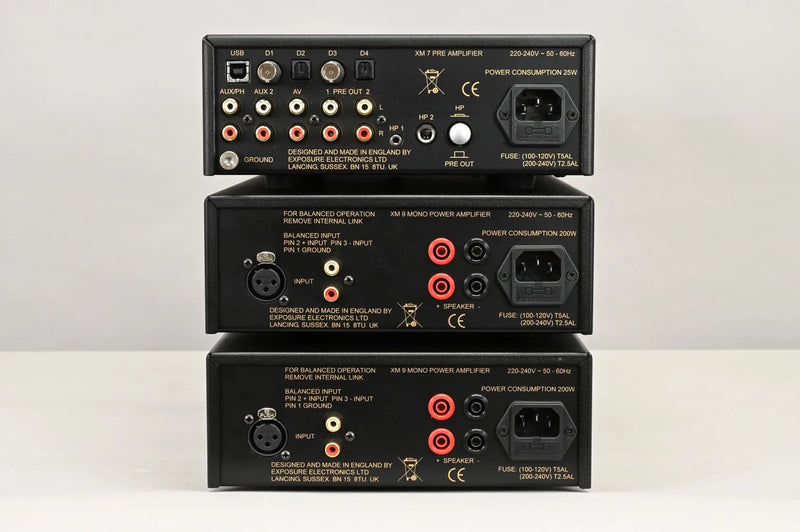 Exposure pre XM7 and mono power amps XM9 (Showroom Model)