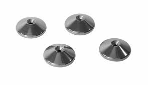 Quadraspire QC floor protector and enhancer. The small simple and discreet QC is designed to house the spike of a HiFi rack or speakers