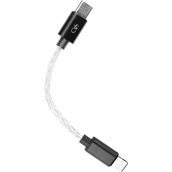 Câble argenté Shanling Neotech, USB-C vers USB-C / USB-C vers éclairage