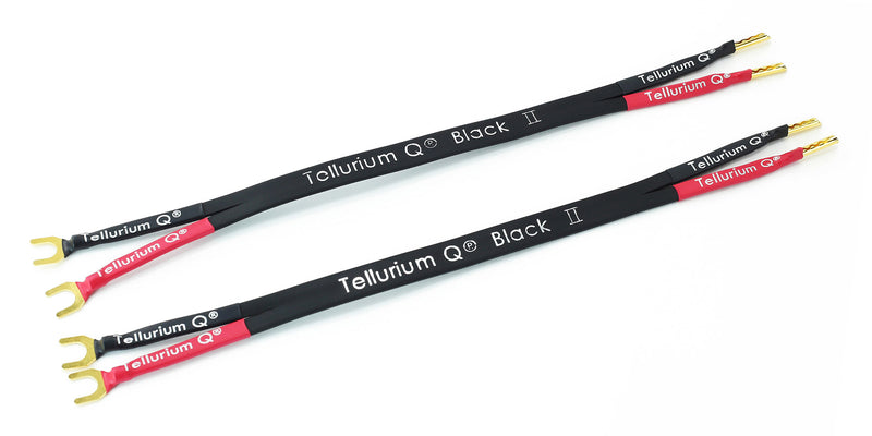 Tellurium Q Black II Jumper Cables (Spade to Banana)