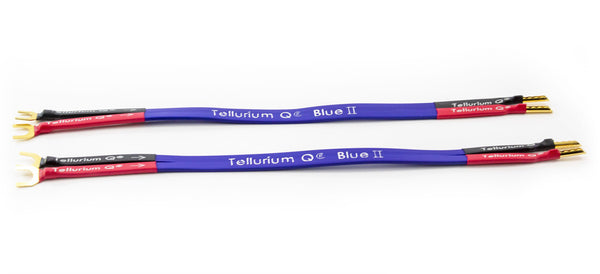 Tellurium Q Blue II Jumper Cables (Spade to Banana)