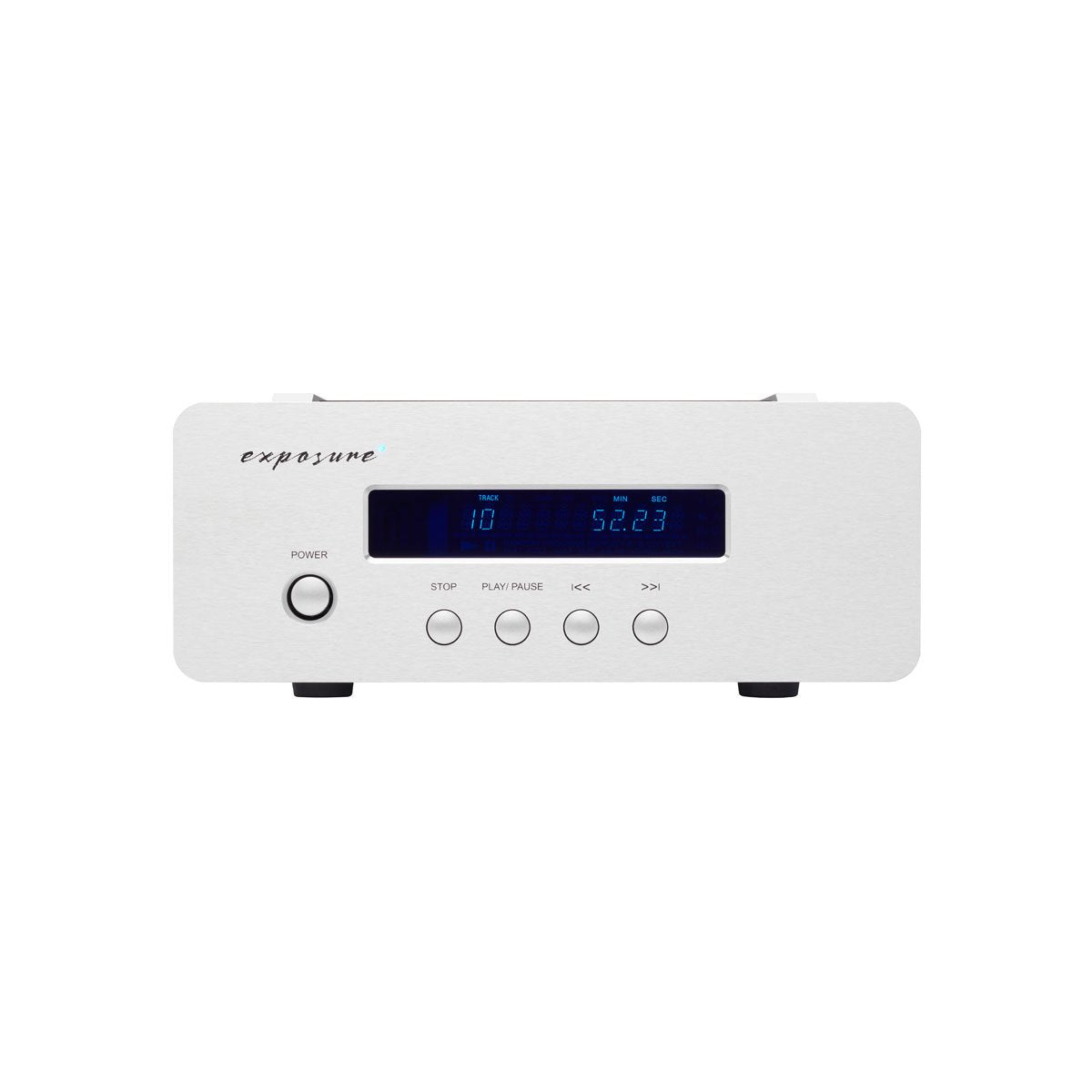 Exposure XMCD CD player is a half chassis, award winning component that can be operated as a player using the internal DAC via analogue outputs or a transport via the high resolution BNC or optical outputs. Made in England, the top-loading mechanism includes a machined magnetic clamp which holds the CD flat to reduce errors.