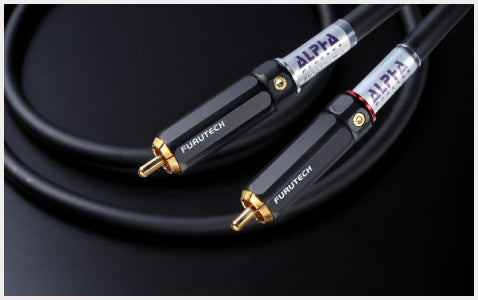 Furutech alpha line cables, Furutech Alpha line plus RCA balanced audio cable, furutech audio, digital cables