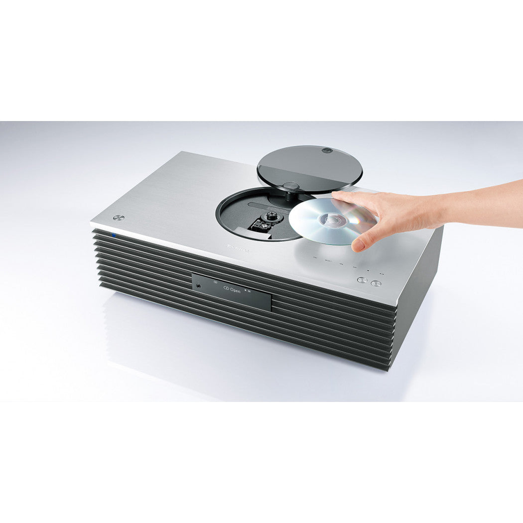 The Technics All-in-One Music System Ottava F SC-C70 MK2 is designed to meet the needs of any audiophile. It is a fully-featured, all-in-one stereo system with a top-mounted CD player with a full sized remote control.